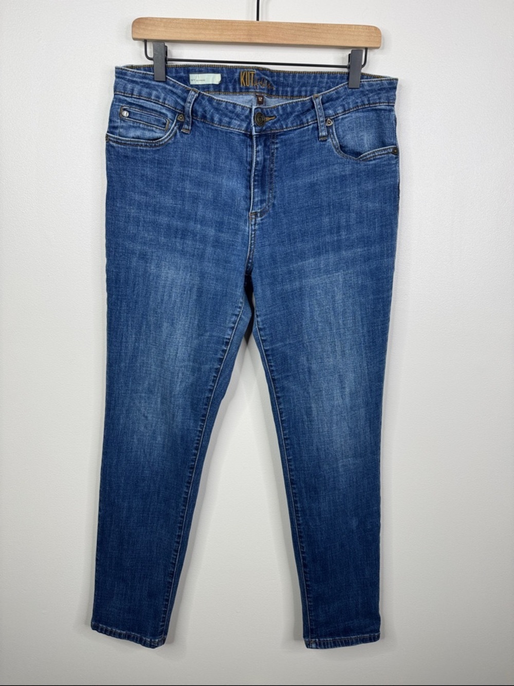 KUT from the Kloth Katy Boyfriend Jeans 14 Dark Wash Relaxed Fit Fab Ab Stretch